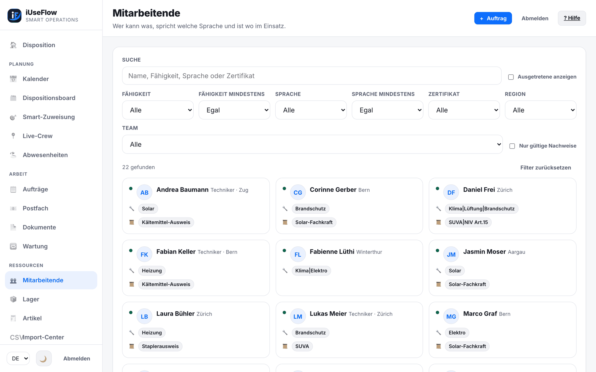 Field Routes Software iUseFlow — Job Scheduling & Field Service Software for Swiss SMEs
